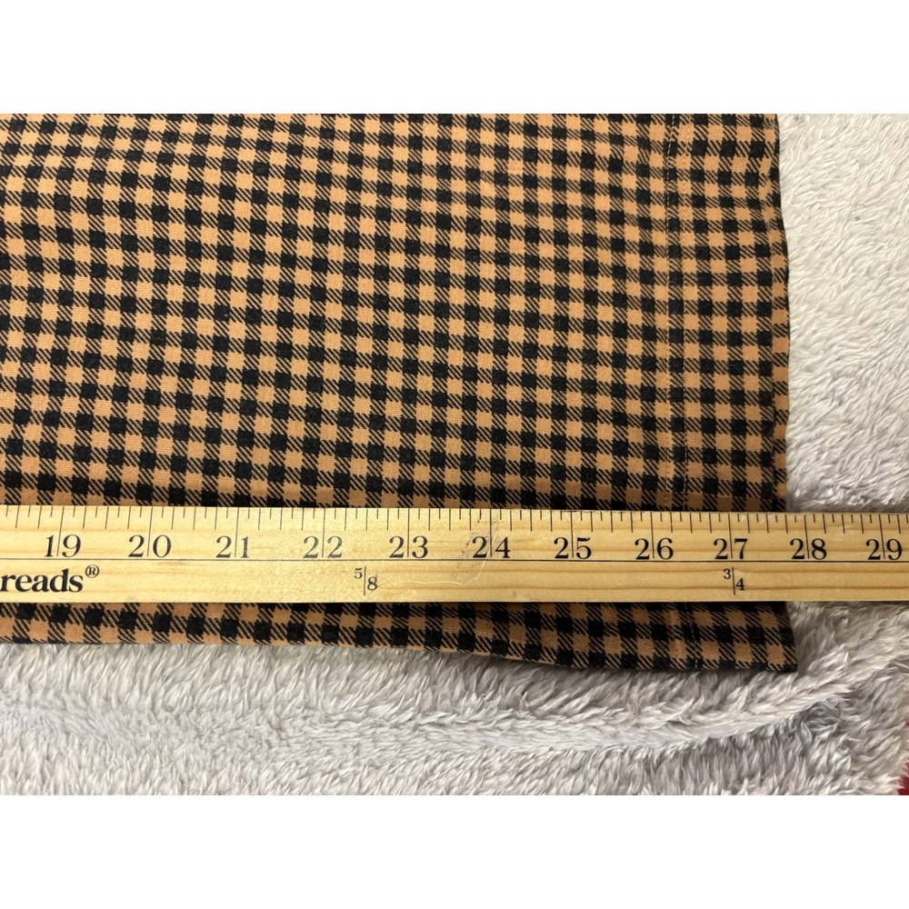 Lands' End starfish pants petite Large Brown/ Black check Slim Strait Leg 0739 - Picture 4 of 10